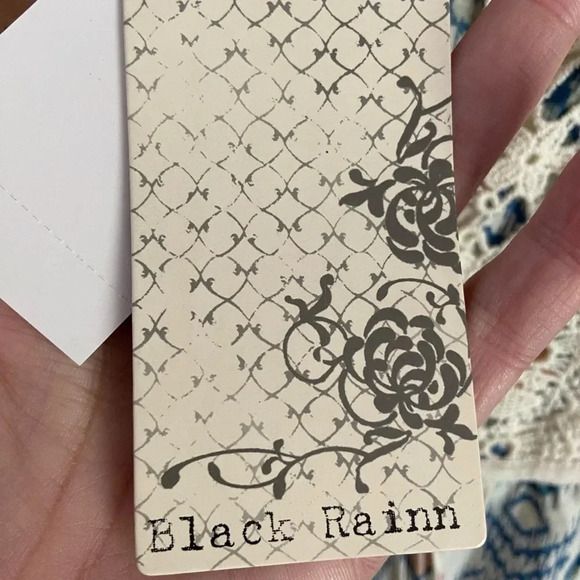 Black Rainn Floral Bohemian Mini Dress or Tunic Sz Large NWT - Picture 10 of 11